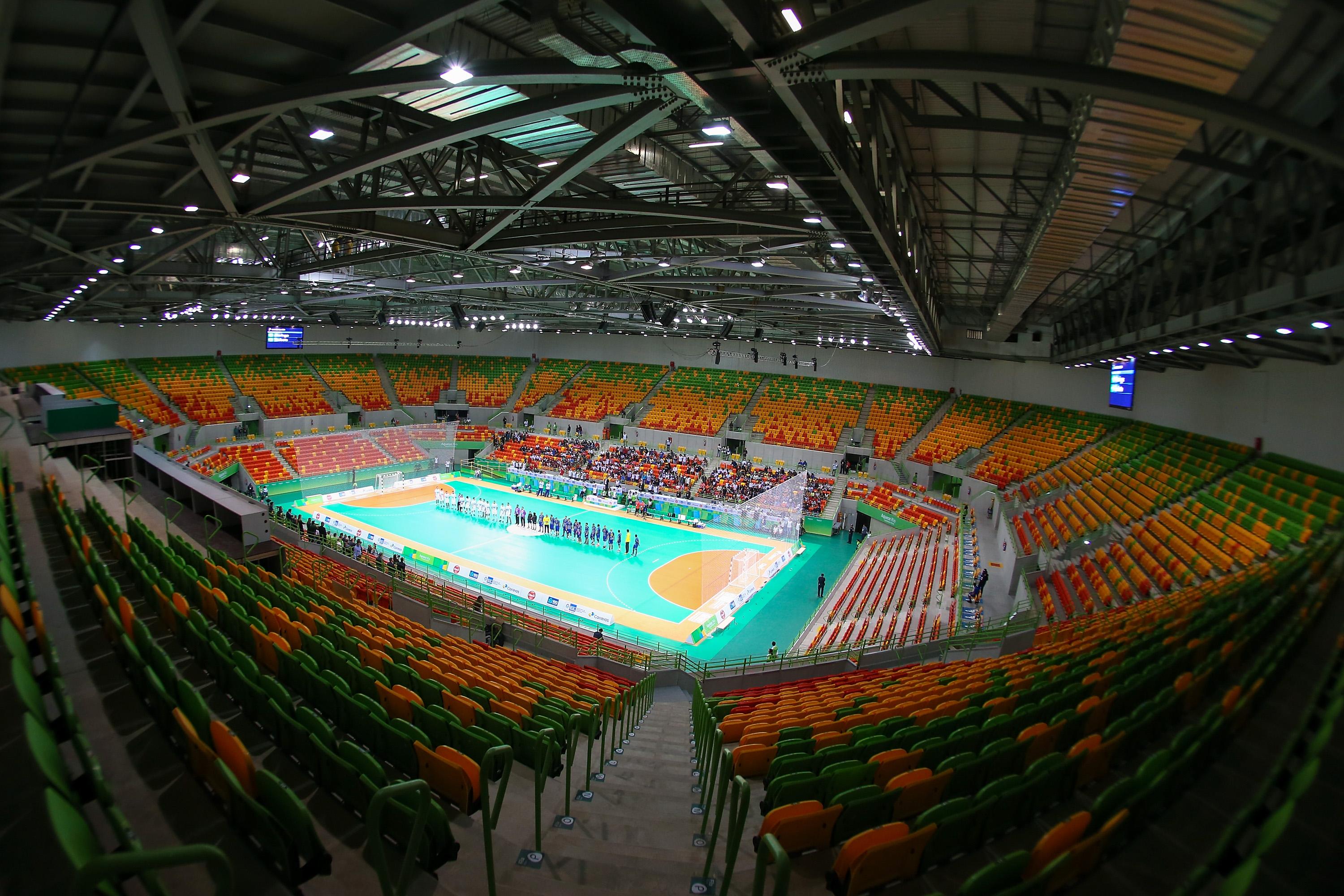 O Centro Olímpico de Handebol – também chamado de Arena do Futuro – é uma instalação totalmente temporária / Foto: Buda Mendes/Getty Images